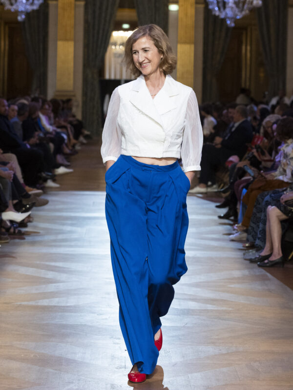 Pantalon fluide bleu indigo